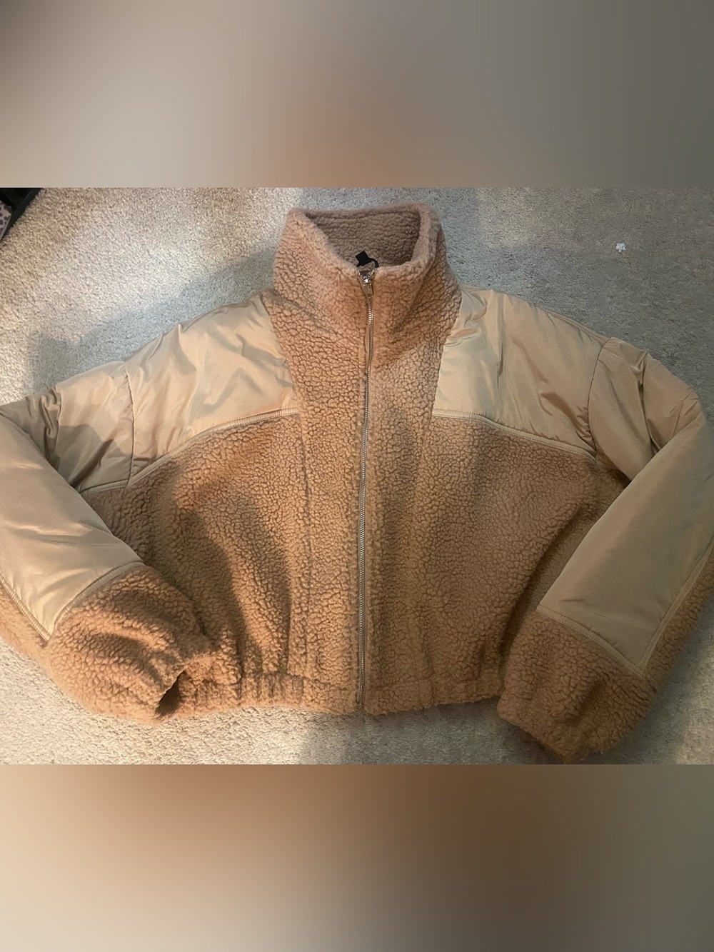 Missguided Teddy Jacket in Tan